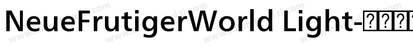 NeueFrutigerWorld Light字体转换